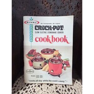 Crock-Pot Cookbook RIVAL 1971 Slow Cooker Recipes Vintage Kitchen Paperback